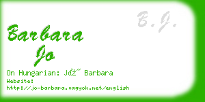 barbara jo business card